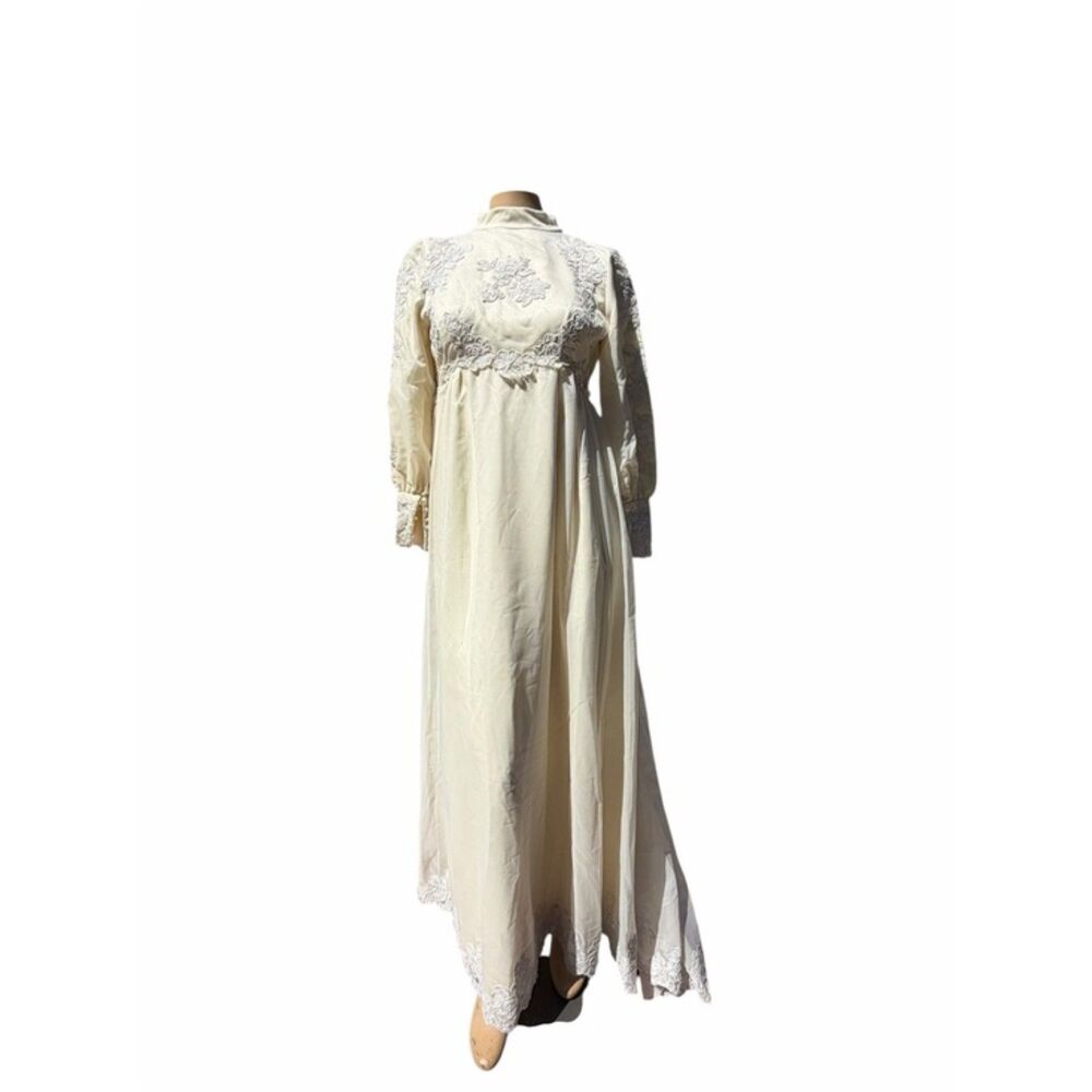 Vintage Handmade Wedding Dress with Sweep Train